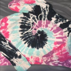 Cropped Tie Dye Hoodie